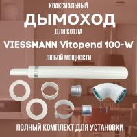 Дымоход для котла VIESSMANN Vitopend 100-W любой мощности, комплект антилед, Китай (DYMvitopend100W)