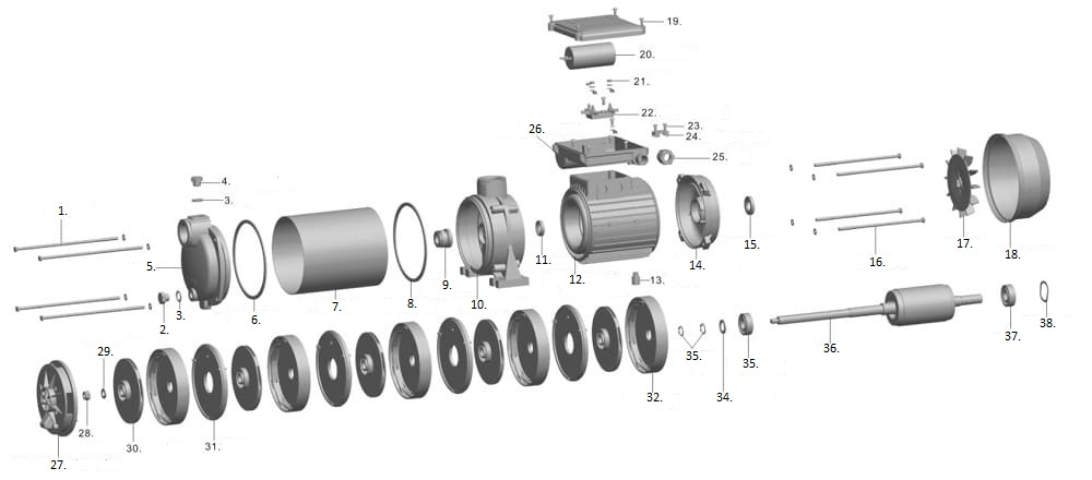Запчасти Unipump MH 500С купить в Кыштыме